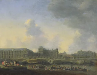 Veduta del fiume Senna, del Louvre e del Palais Bourbon, c.1655